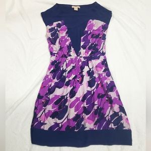 Hype Purple Feather Knee Length Summer Dress